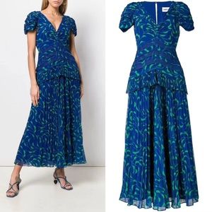 Self Portrait- printed crescent dress